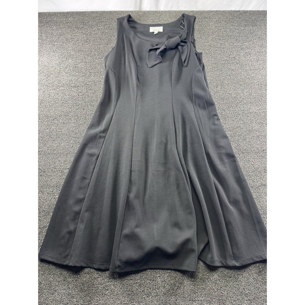 Signature Robbie Bee Black Sleeveless Dress Sz Med Poly Spandex